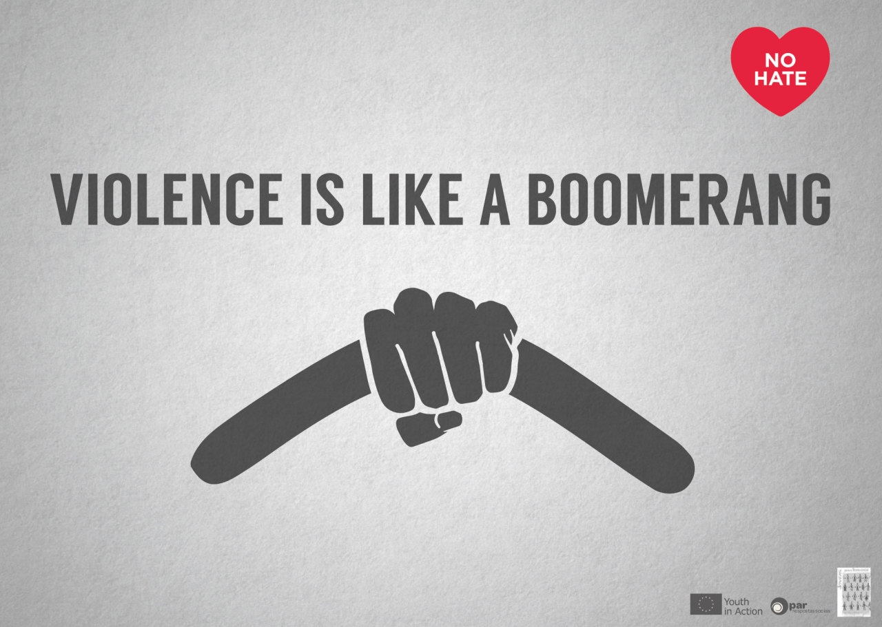 Pense bête : la violence c'est comme un boomerang, si tu l'envoies, elle te revient ! 